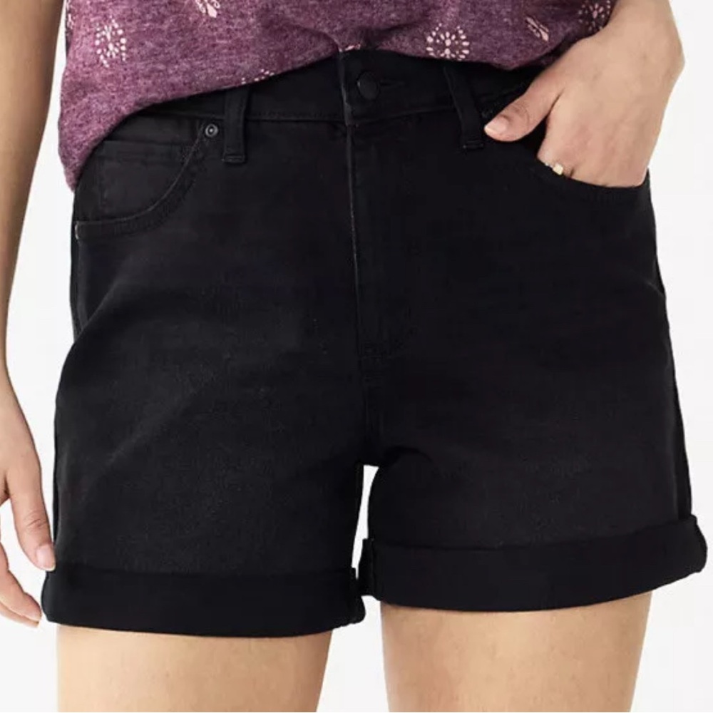 Sonoma Black Jean Shorts Modern Fit